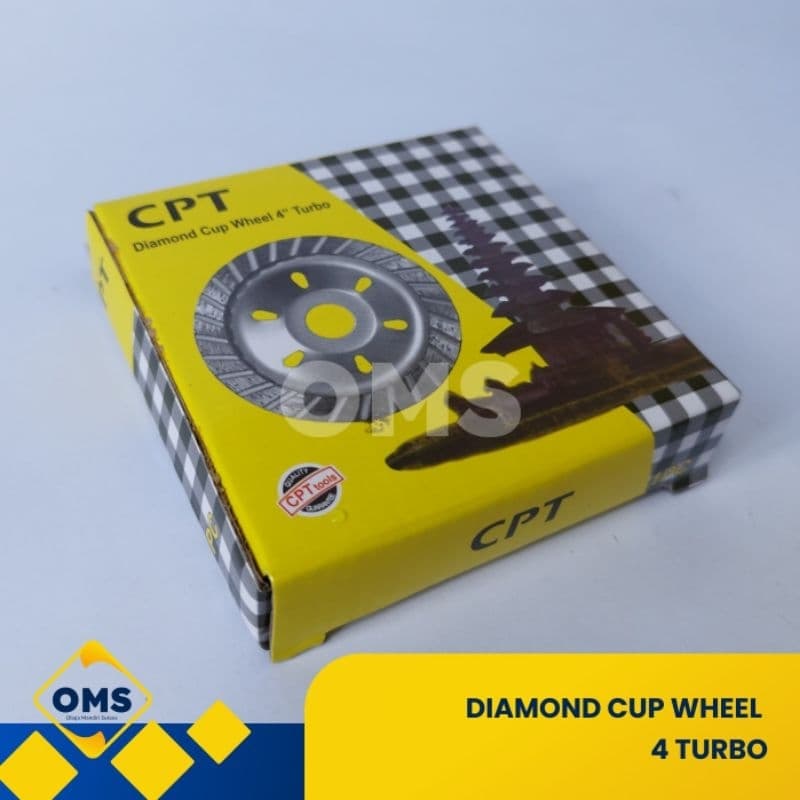 CPT National 3"–4" Wet Turbo Cup Diamond Wheel