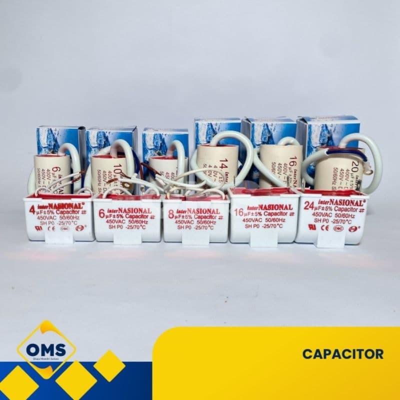 Round Water Pump Capacitor 4–24µF 450VAC