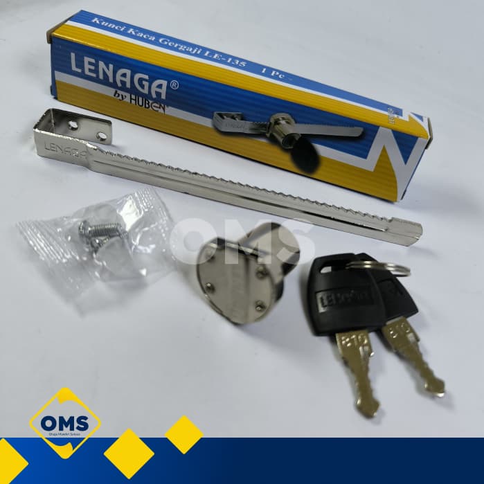 Lenaga by Huben LE-135 Glass-Panel Drawer Lock